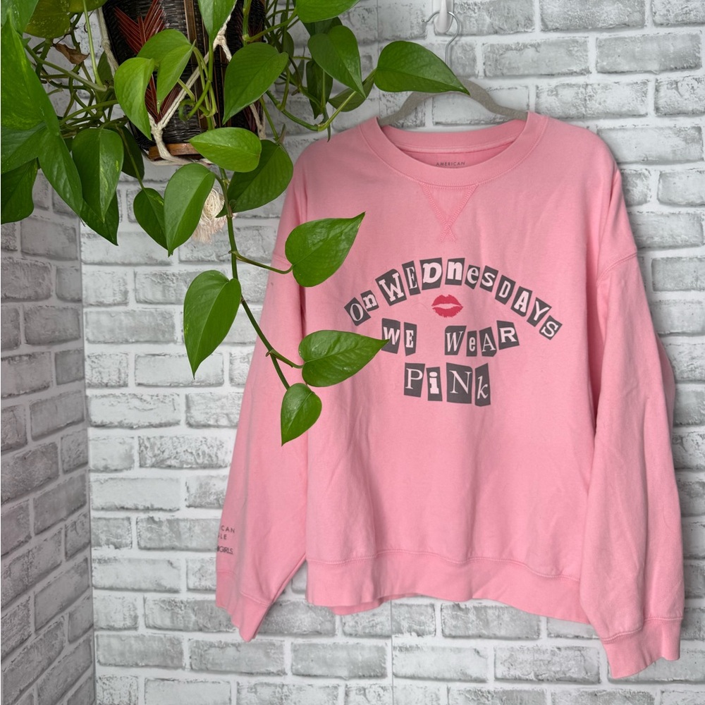 AEO // mean girls crew neck long sleeve pullover sweater